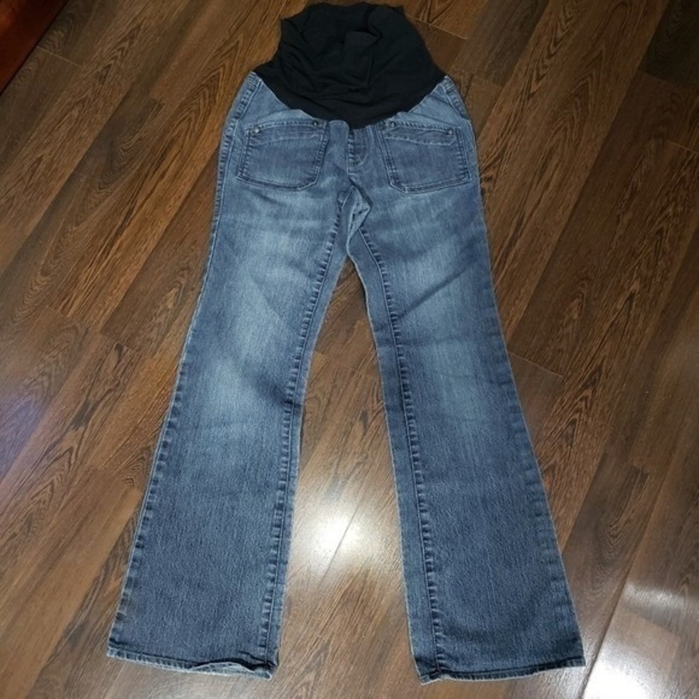 Oh Baby by Motherhood Womens Small Maternity Bootcut Jeans Medium Wash Blue